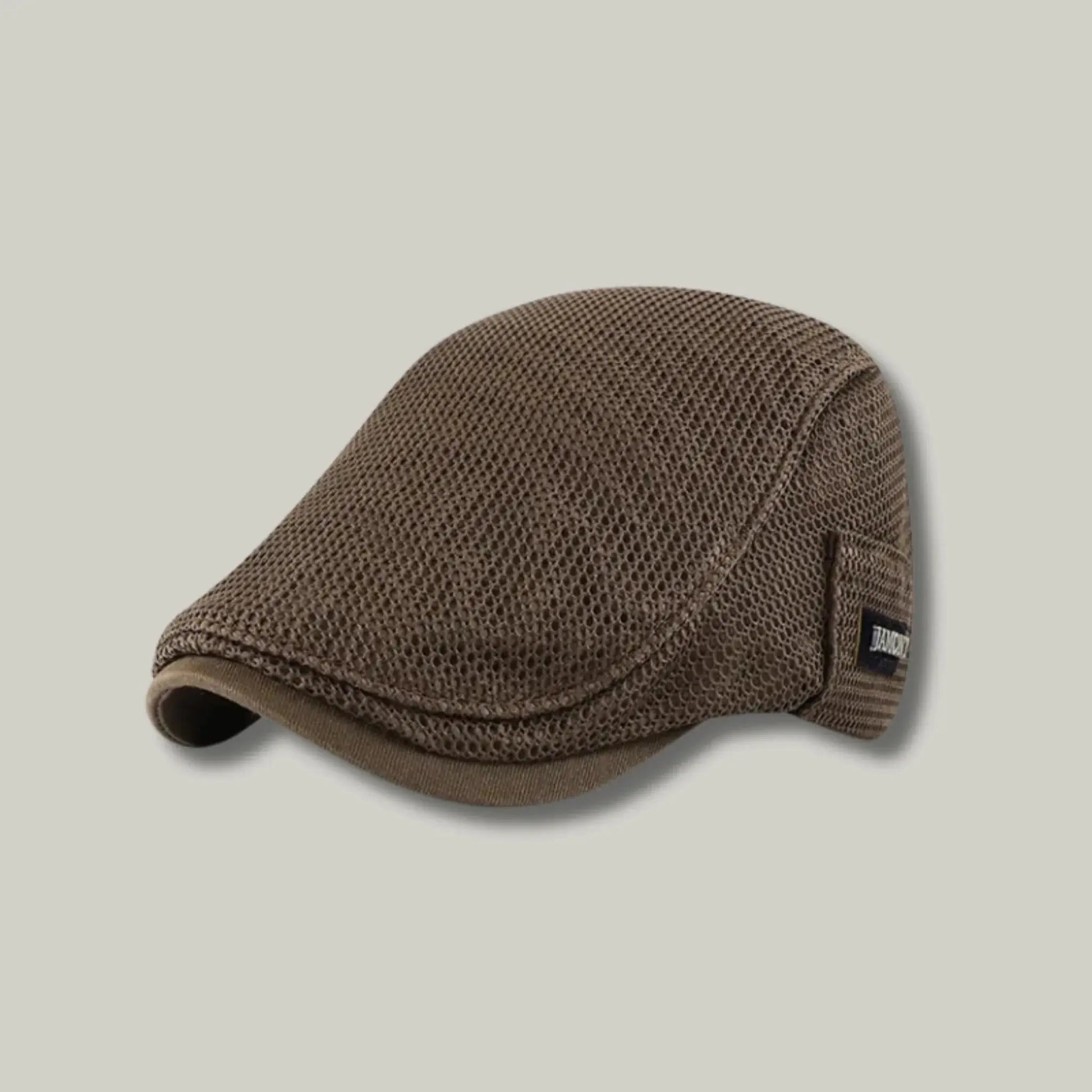 Béret Homme Marron Maille Côtelée – Étiquette Tissée Latérale Maison Shelby