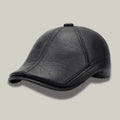 Béret Homme Noir Cuir – Cache-Oreilles Intégré Hiver
