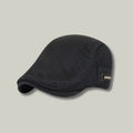 Béret Homme Noir Maille Ajourée – Étiquette Tissée Latérale