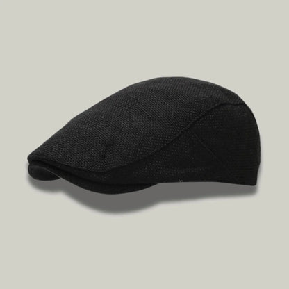 Béret Homme Noir – Tissu Texturé Léger Saison Intermédiaire Maison Shelby
