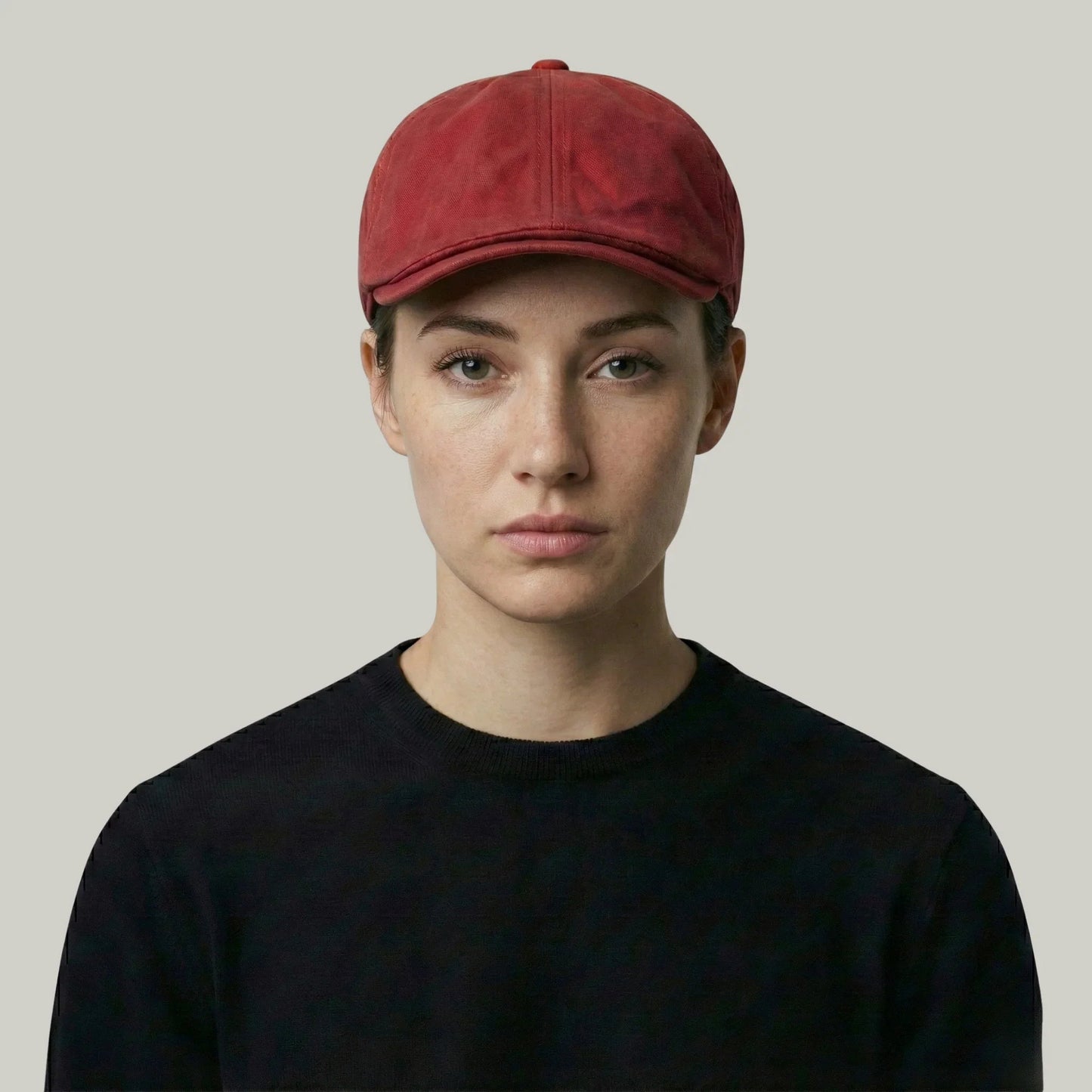 Béret Homme Terracotta – Patch Cuir Vintage Délavé