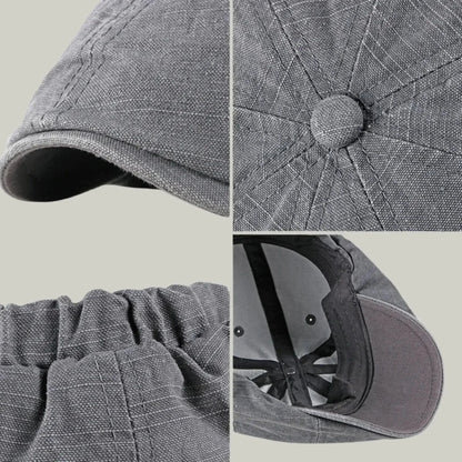 Béret Homme Vert Kaki Délavé – Coton Vintage Structuré Maison Shelby