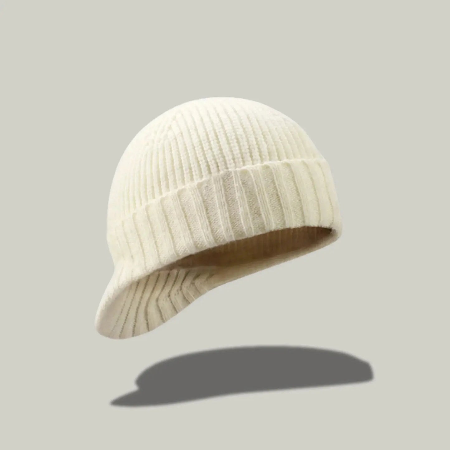 Bonnet Casquette Ivoire Homme Femme – 2 en 1 Visière Intégrée Maison Shelby