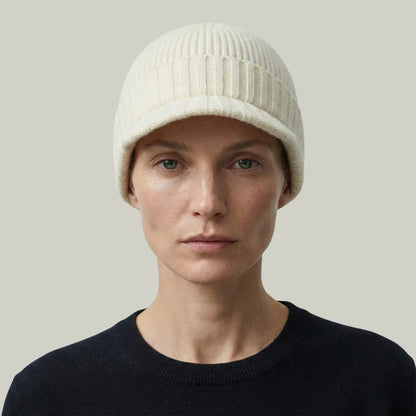 Bonnet Casquette Ivoire Homme Femme – 2 en 1 Visière Intégrée Maison Shelby