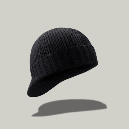 Bonnet Casquette Noir Homme Femme – 2 en 1 Visière Intégrée