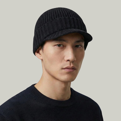 Bonnet Casquette Noir Homme Femme – 2 en 1 Visière Intégrée