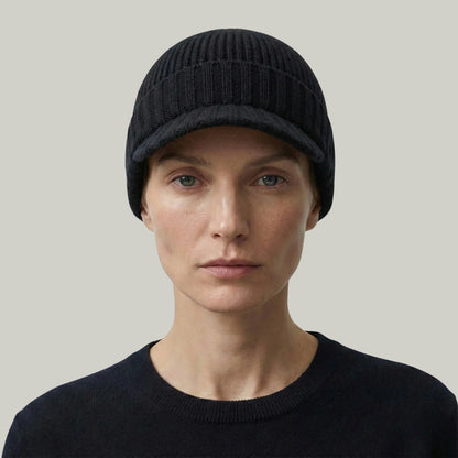 Bonnet Casquette Noir Homme Femme – 2 en 1 Visière Intégrée