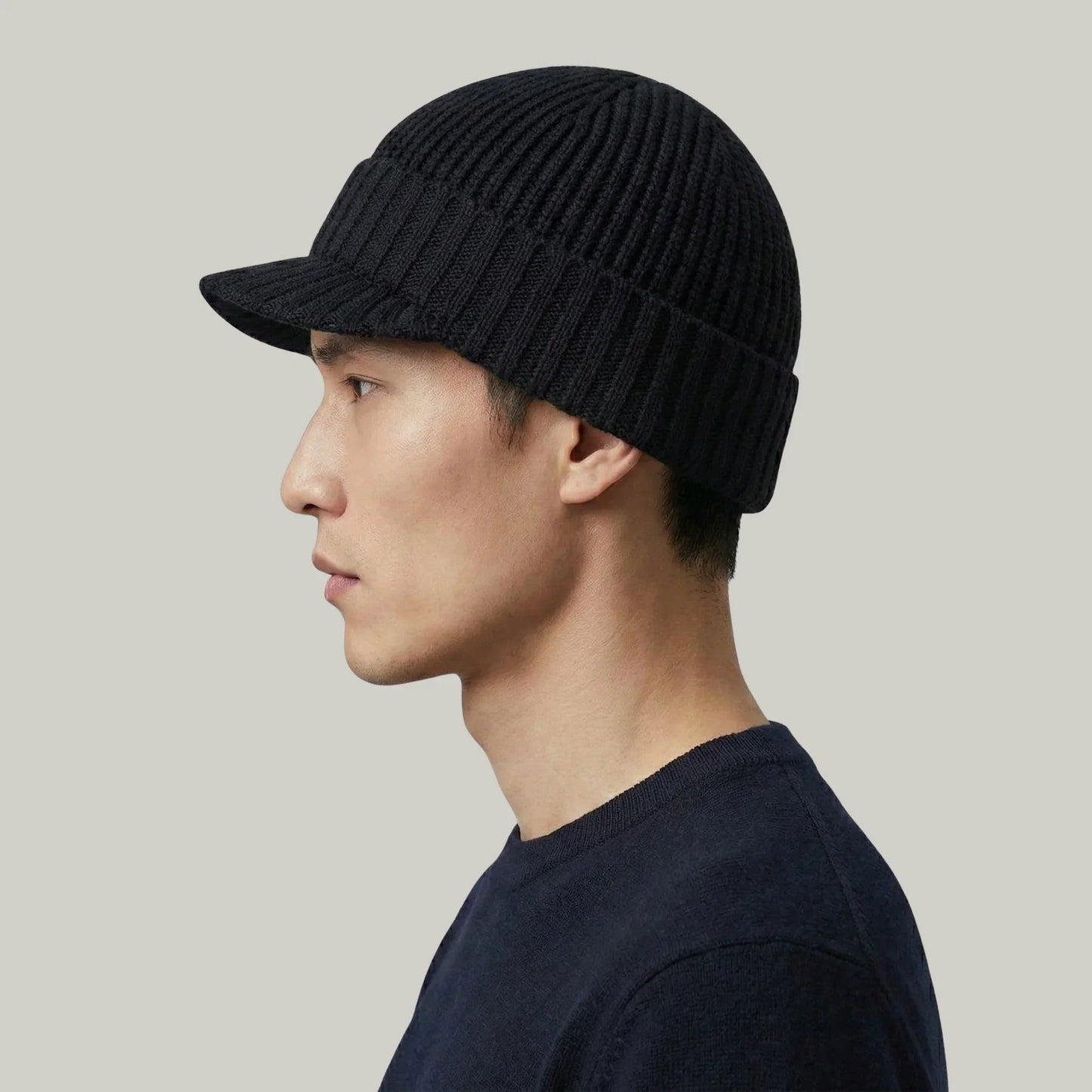 Bonnet Casquette Noir Homme Femme – 2 en 1 Visière Intégrée