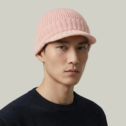 Bonnet Casquette Rose Poudré Femme Homme – 2 en 1 Réversible Maison Shelby