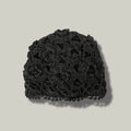 Bonnet Crochet Femme Noir – Relief Floral Grande Fleur