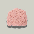 Bonnet Crochet Femme Rose Poudré – Motif Floral Ajouré