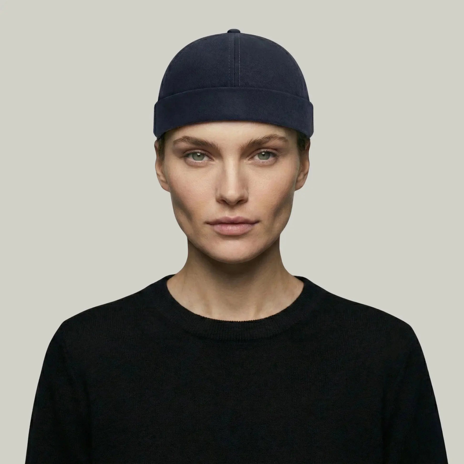 Bonnet Docker Bleu Marine Broderie Croix Homme Femme – Réglable Maison Shelby
