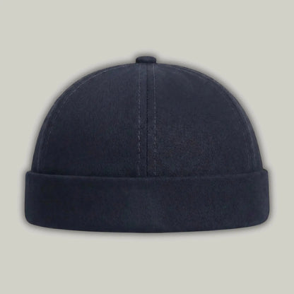 Bonnet Docker Bleu Marine Broderie Croix Homme Femme – Réglable Maison Shelby