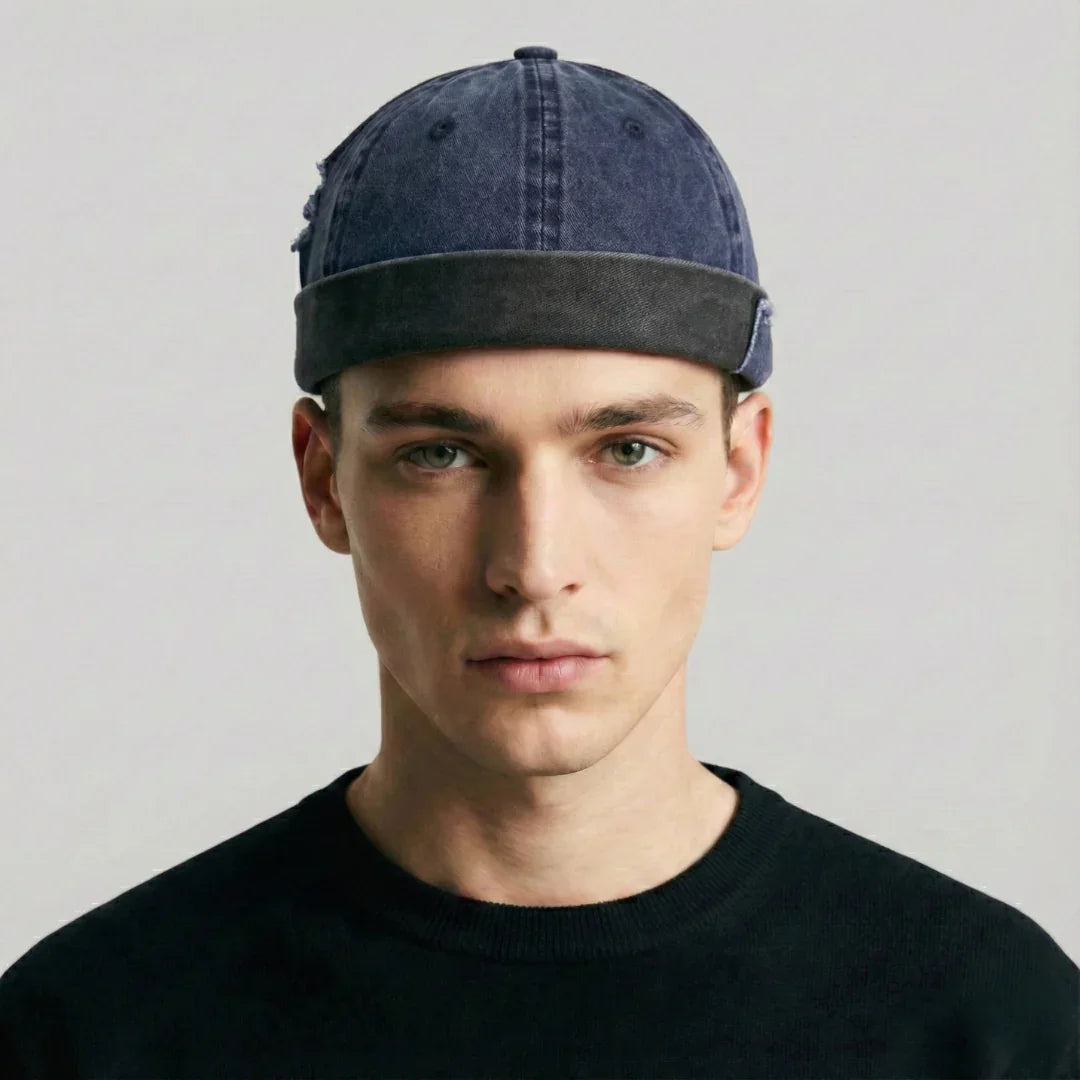 Bonnet Docker Denim Déchiré Homme Femme – Style Destroy