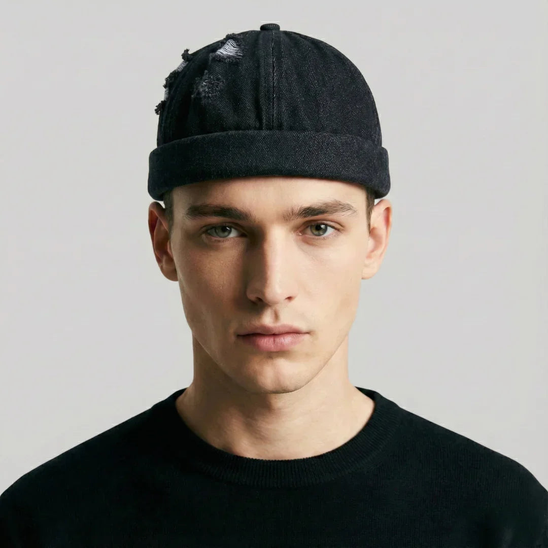 Bonnet Docker Denim Homme Femme – Look Destroyed Vintage