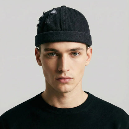 Bonnet Docker Denim Homme Femme – Look Destroyed Vintage