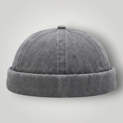 Bonnet Docker Gris Délavé Homme Femme – Coton Vintage Maison Shelby