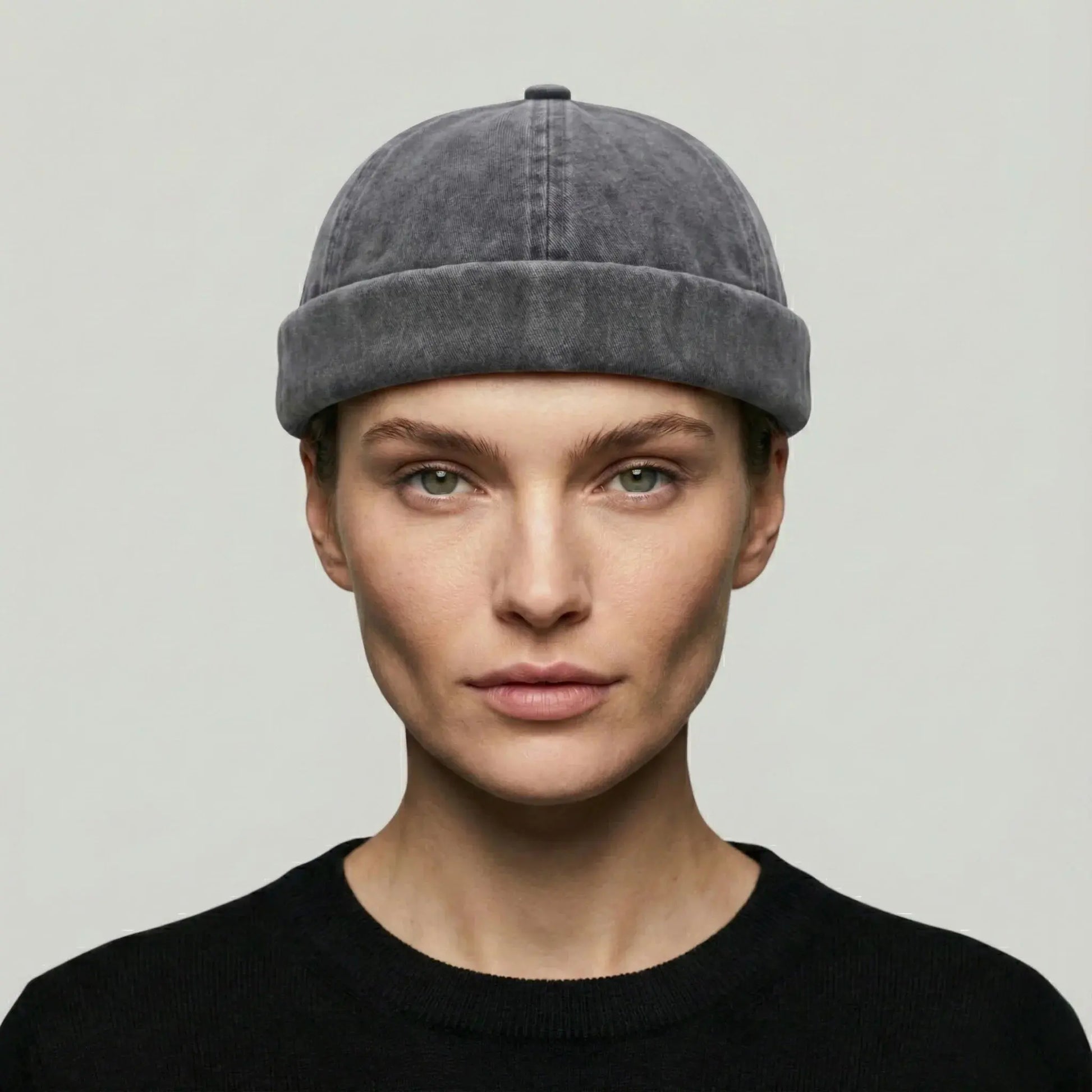 Bonnet Docker Gris Délavé Homme Femme – Coton Vintage Maison Shelby