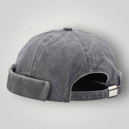 Bonnet Docker Gris Délavé Homme Femme – Coton Vintage Maison Shelby