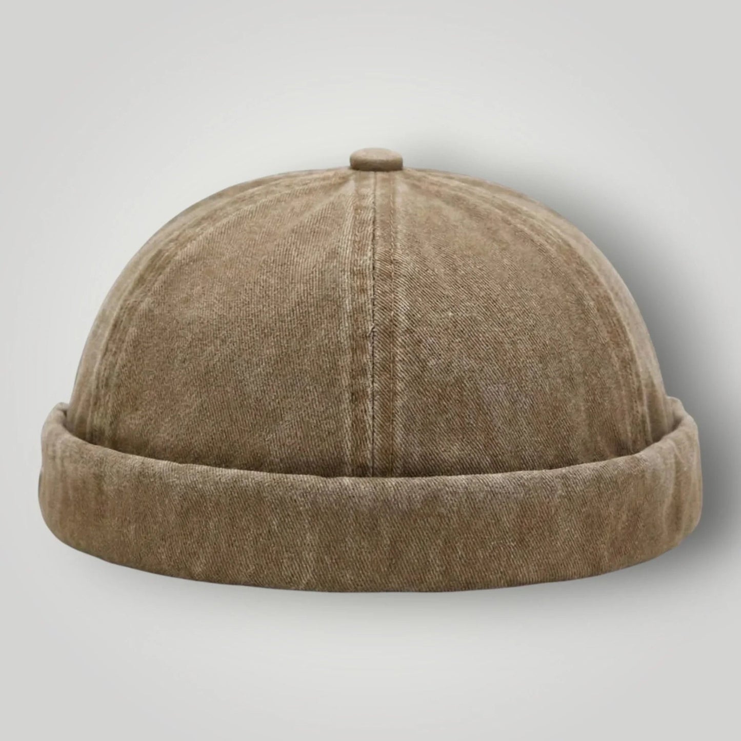 Bonnet Docker Mixte Camel Délavé Velours Ras