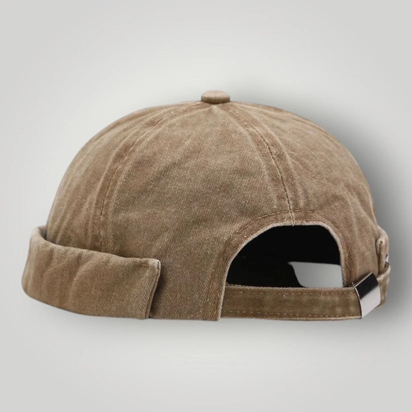 Bonnet Docker Mixte Camel Délavé Velours Ras