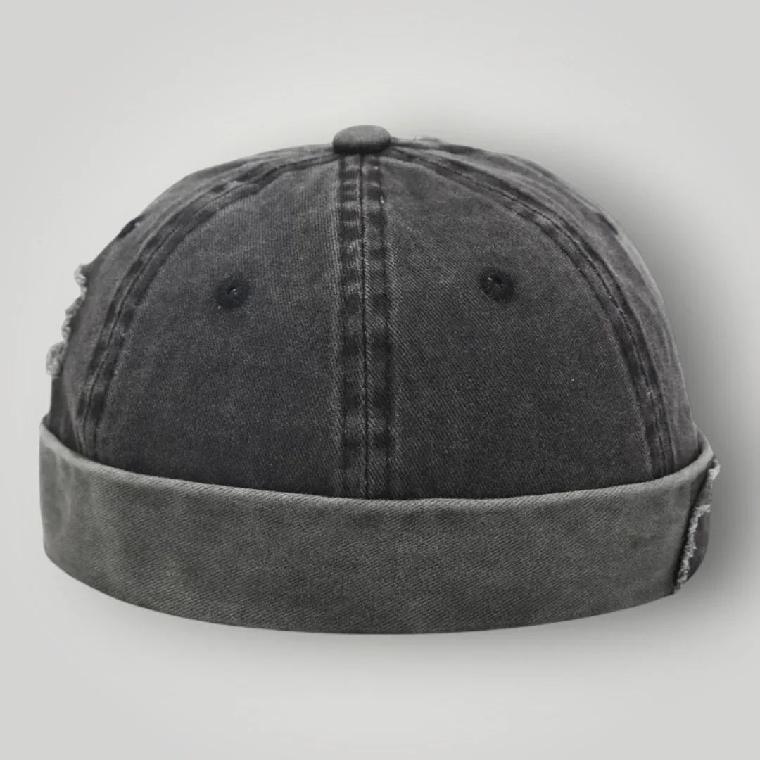 Bonnet Docker Mixte Gris Anthracite Délavé Denim