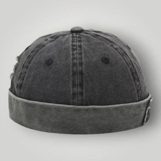 Bonnet Docker Mixte Gris Anthracite Délavé Denim