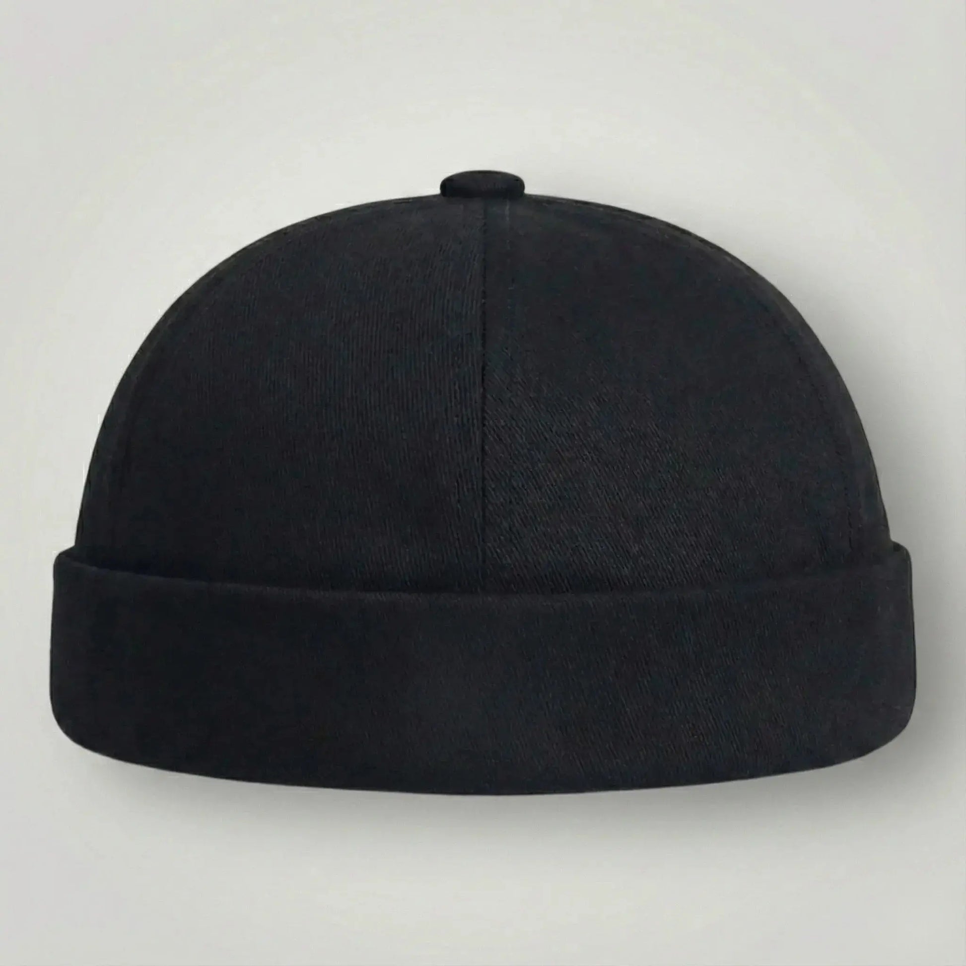 Bonnet Docker Mixte Noir Broderie Croix Blanche Sangle Maison Shelby