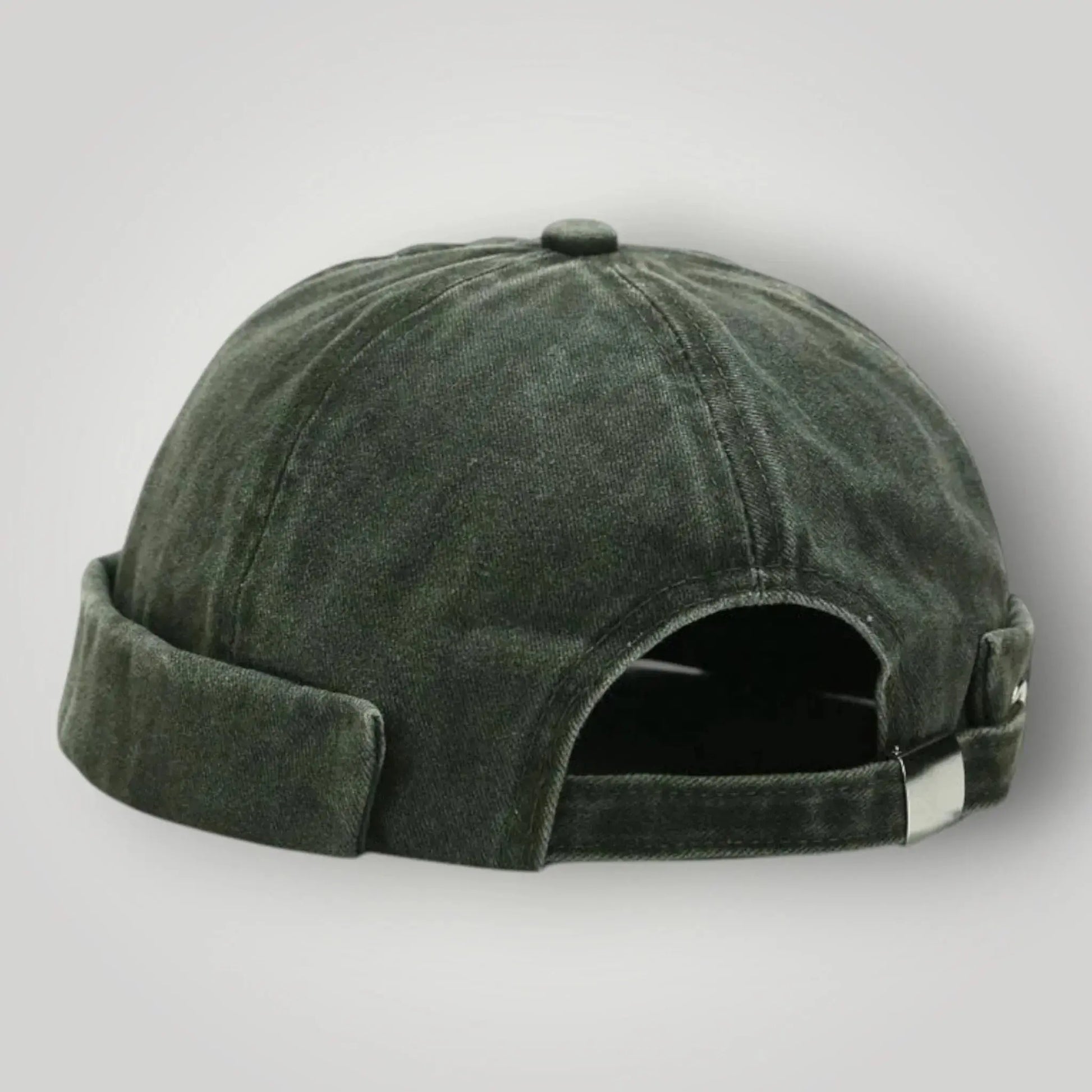 Bonnet Docker Mixte Vert Kaki Délavé Velours Ras Maison Shelby
