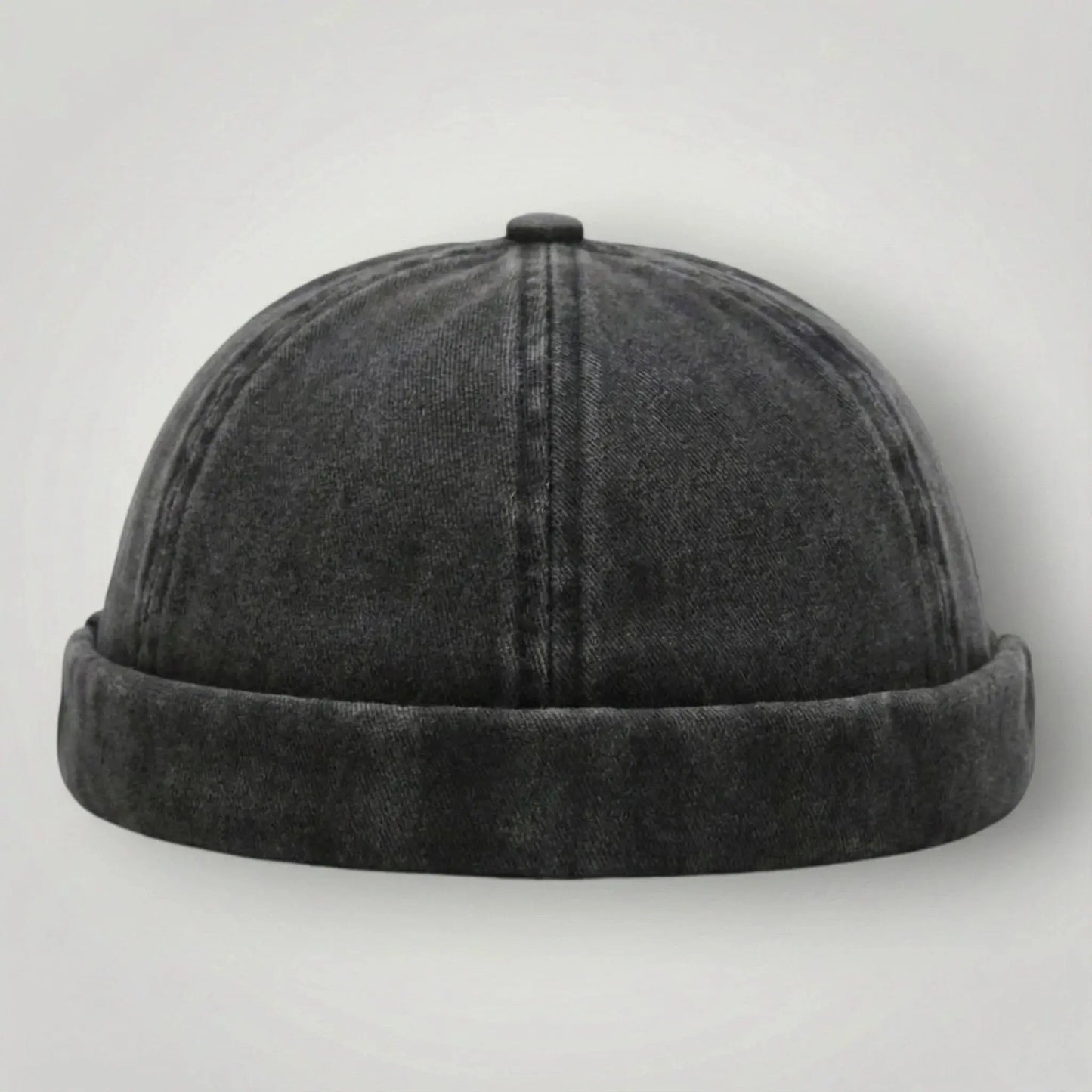 Bonnet Docker Noir Délavé Homme Femme – Coton Lavé Maison Shelby
