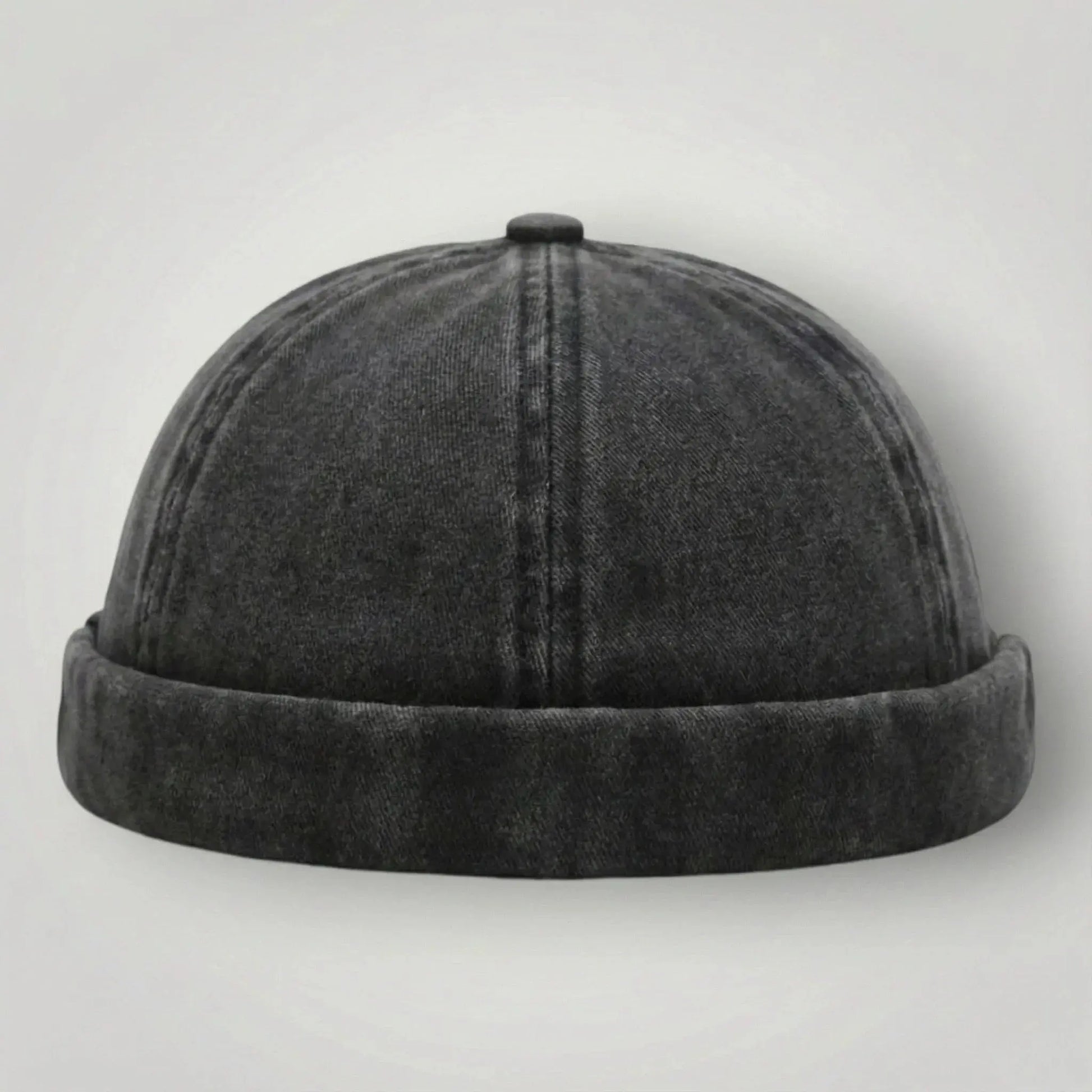 Bonnet Docker Noir Délavé Homme Femme – Coton Lavé Maison Shelby