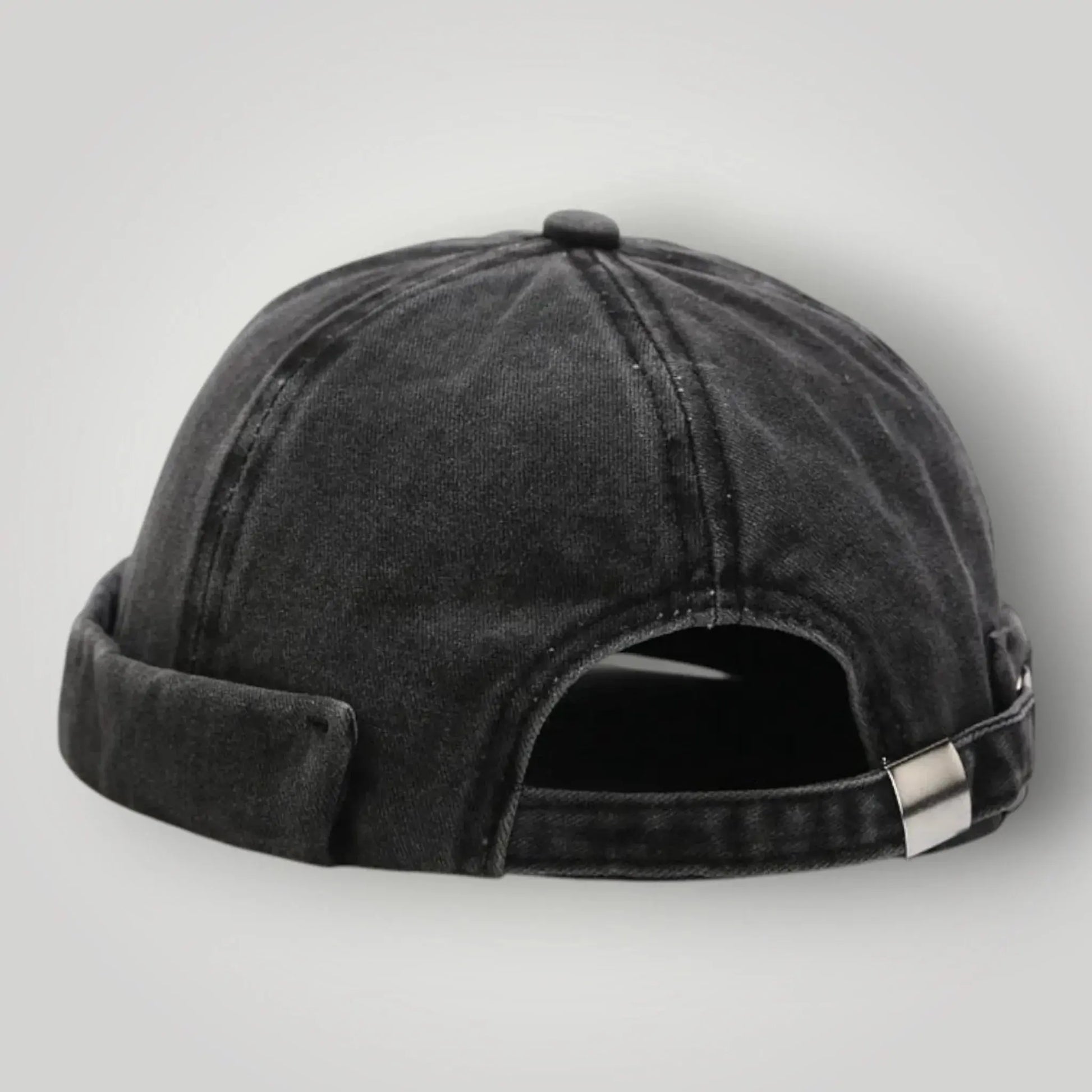 Bonnet Docker Noir Délavé Homme Femme – Coton Lavé Maison Shelby