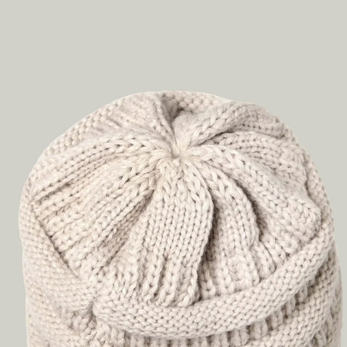 Bonnet Tricot Femme Bleu Ciel Maille Relief Slouchy