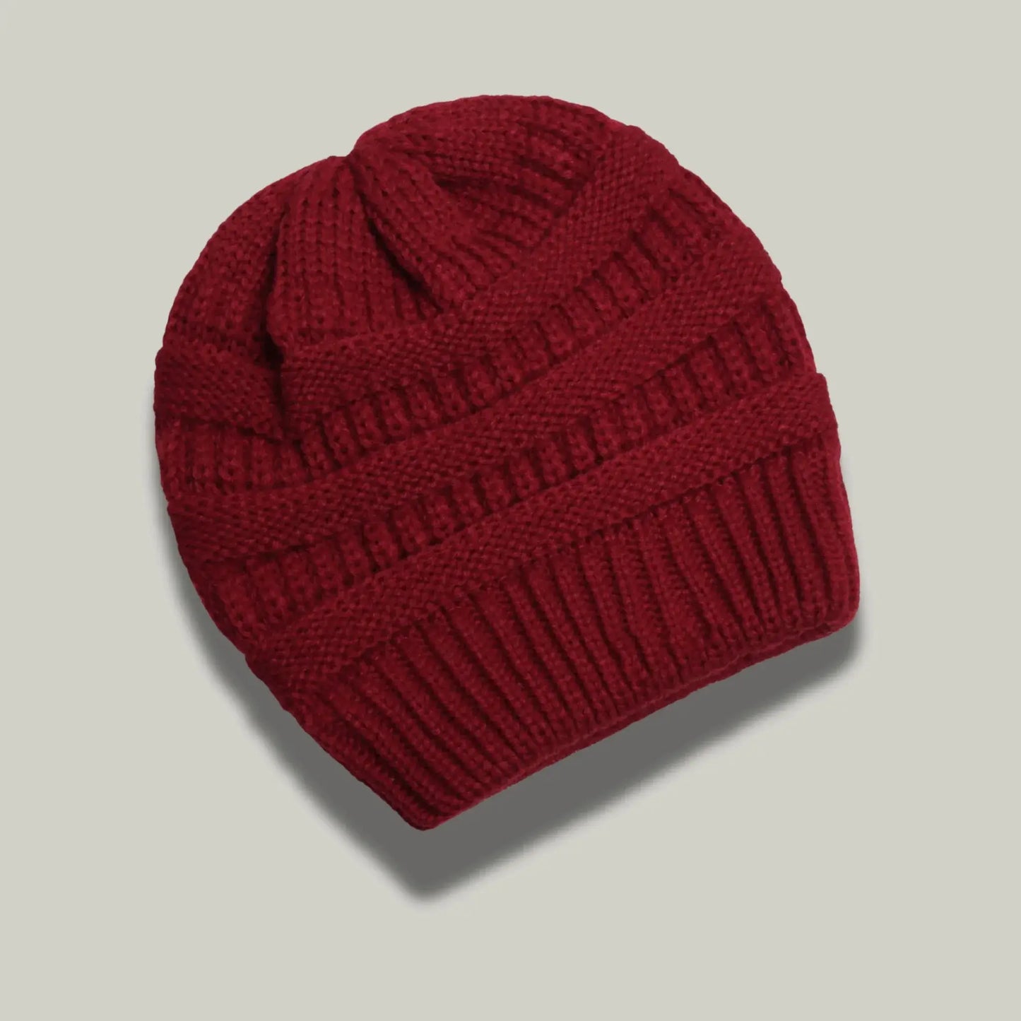 Bonnet Tricot Femme Bordeaux Maille Relief Slouchy Maison Shelby