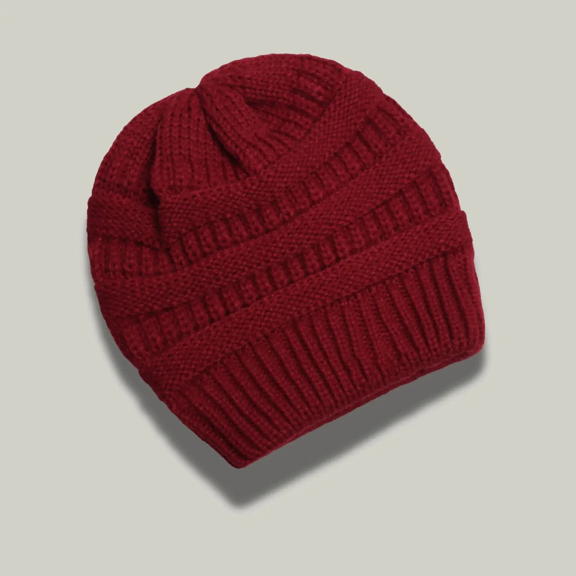 Bonnet Tricot Femme Bordeaux Maille Relief Slouchy Maison Shelby