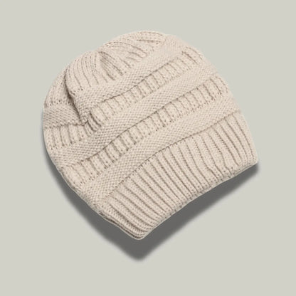 Bonnet Tricot Femme Lin Maille Relief Slouchy Maison Shelby