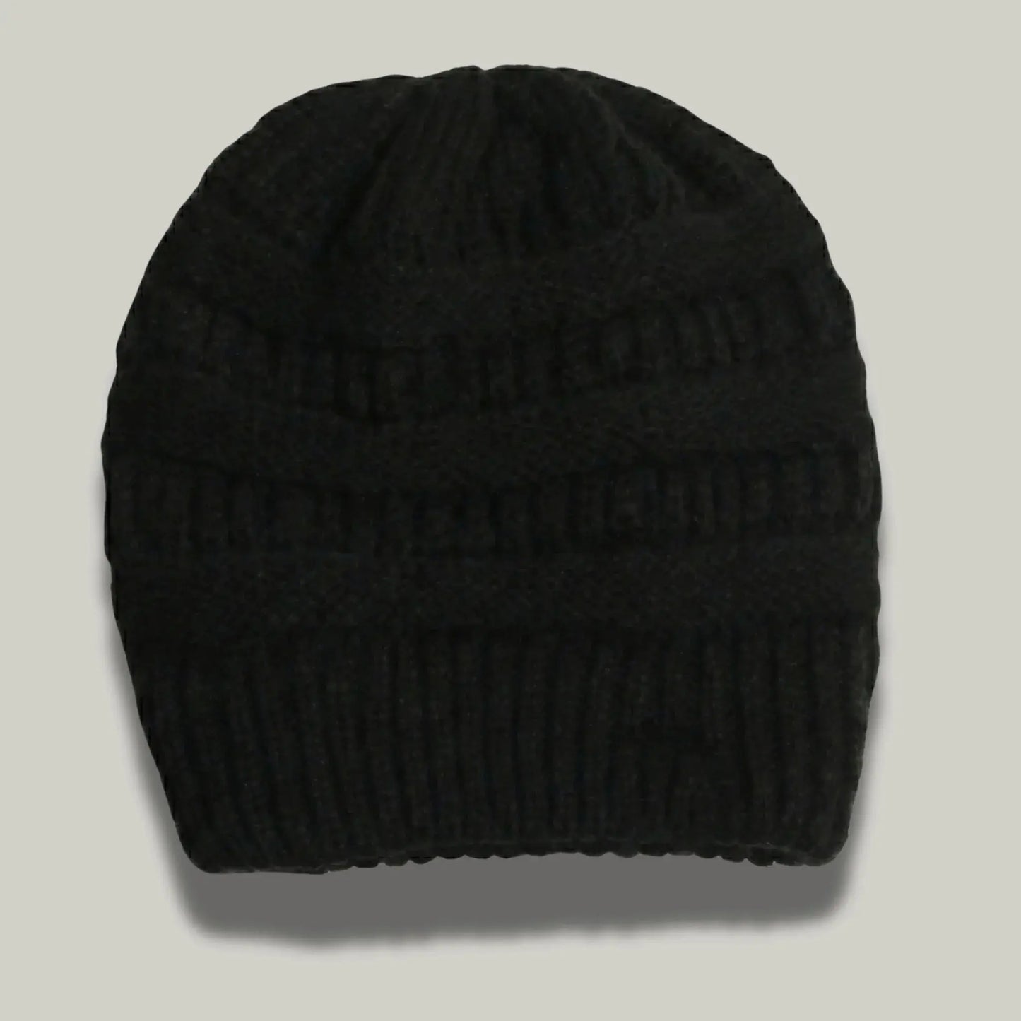 Bonnet Tricot Femme Noir Maille Relief Slouchy Maison Shelby