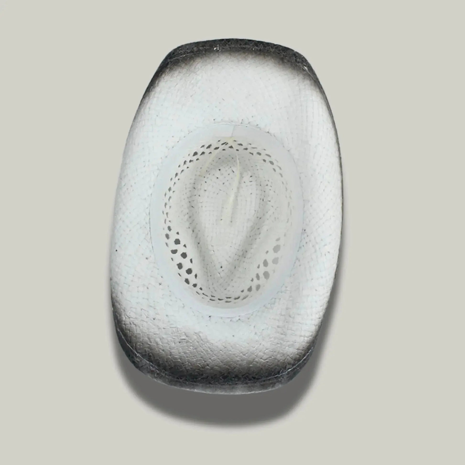 Chapeau Cowboy Blanc Femme Paille Ajourée Bandeau Perles Maison Shelby