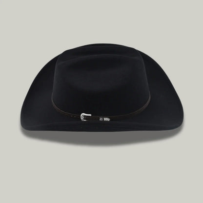 Chapeau Cowboy Blanc Mixte Feutre Bandeau Boucle Argentée