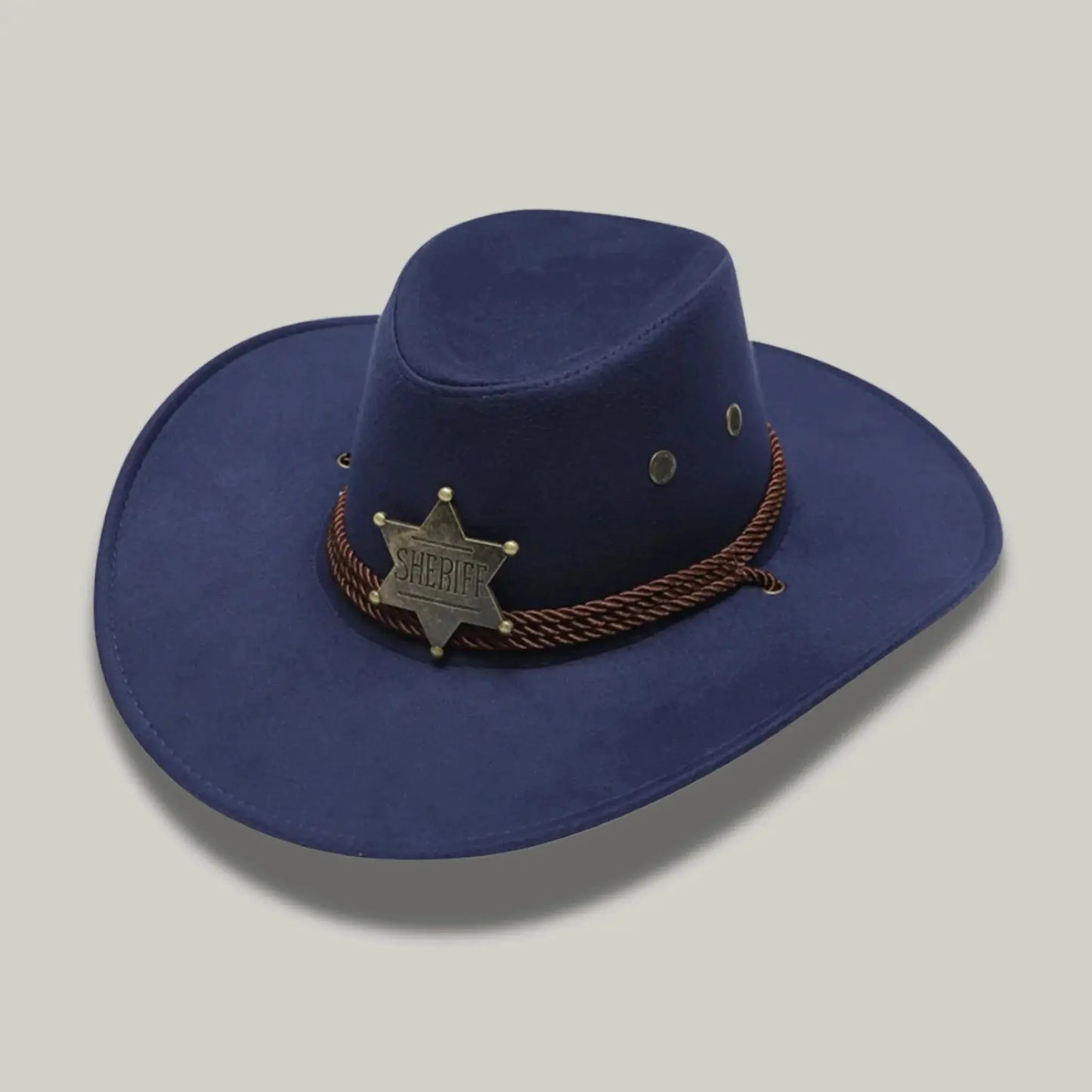 Chapeau Cowboy Bleu Marine Femme Feutre Étoile Shérif Maison Shelby