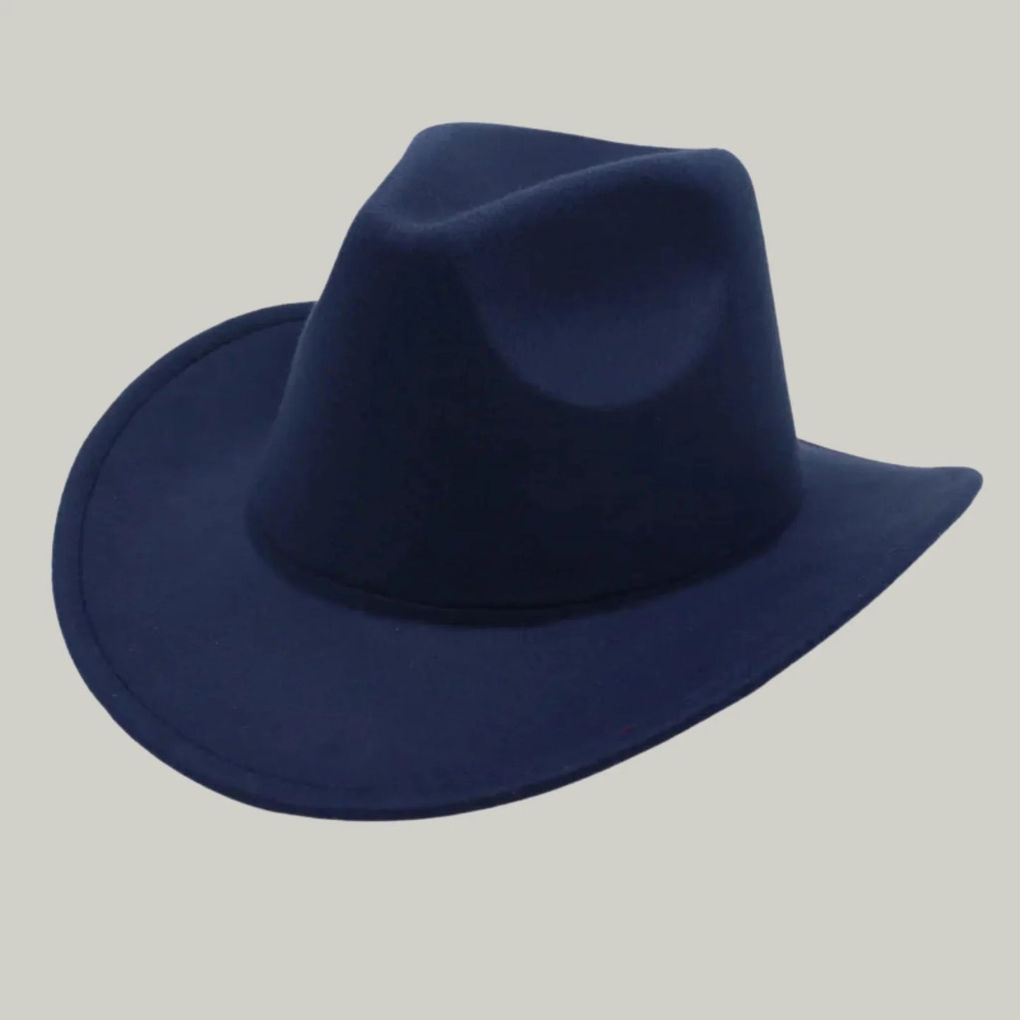 Chapeau Cowboy Bleu Nuit Mixte Uni Feutre