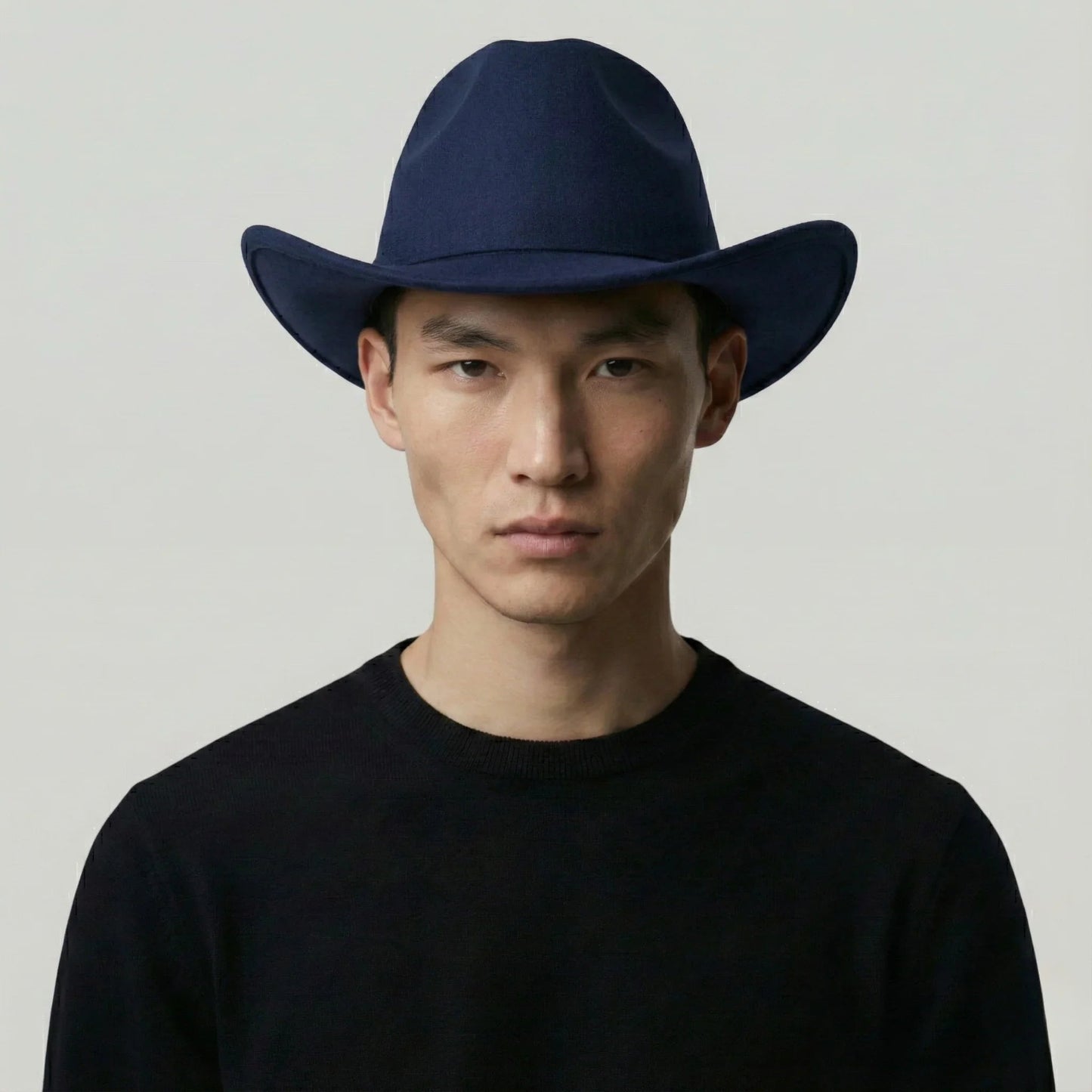 Chapeau Cowboy Bleu Nuit Mixte Uni Feutre