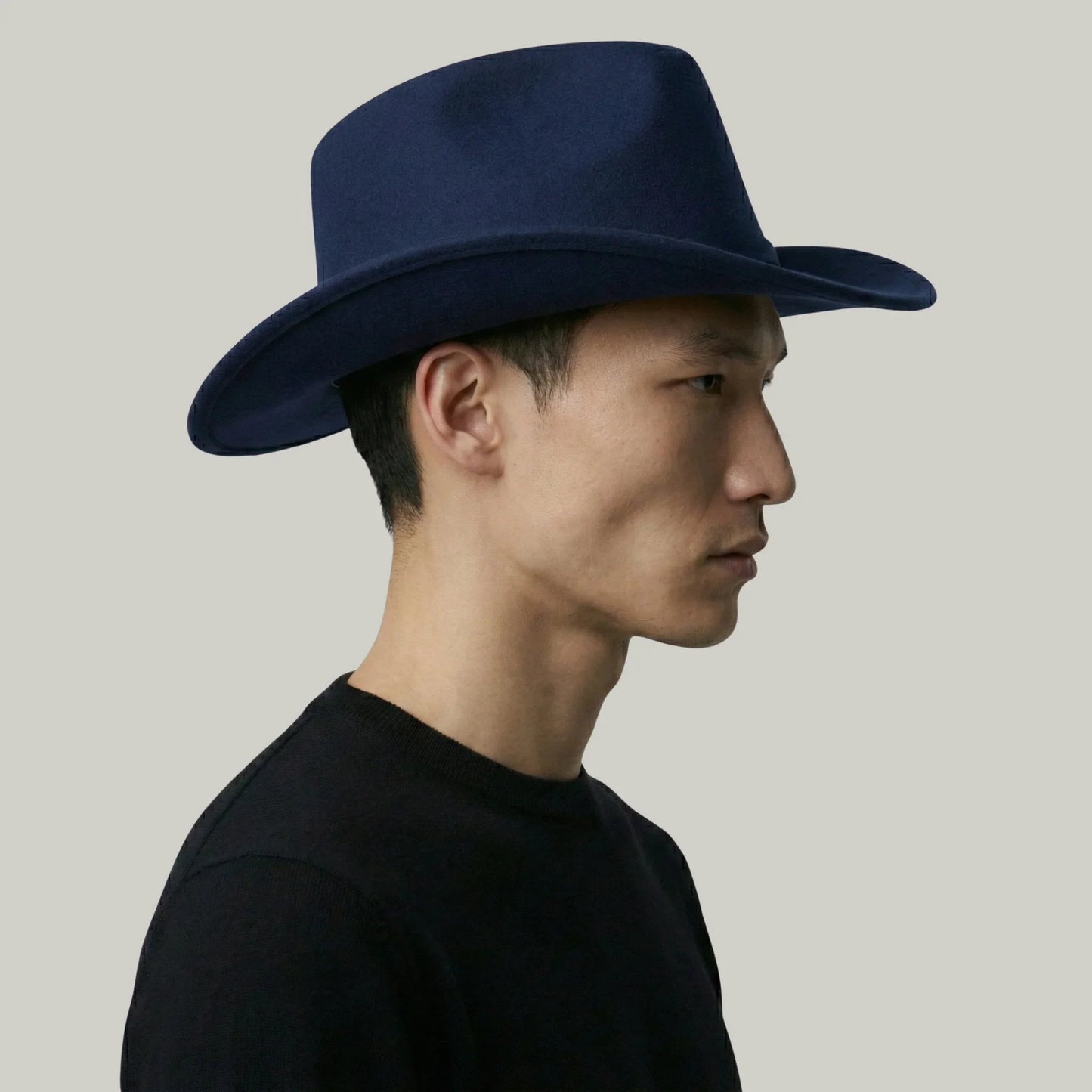 Chapeau Cowboy Bleu Nuit Mixte Uni Feutre