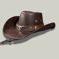 Chapeau Cowboy Camel Mixte Cuir Vieilli Taureau
