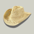 Chapeau Cowboy Femme Écru Crochet Ajouré