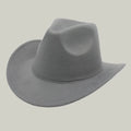 Chapeau Cowboy Gris Clair Mixte Uni Feutre