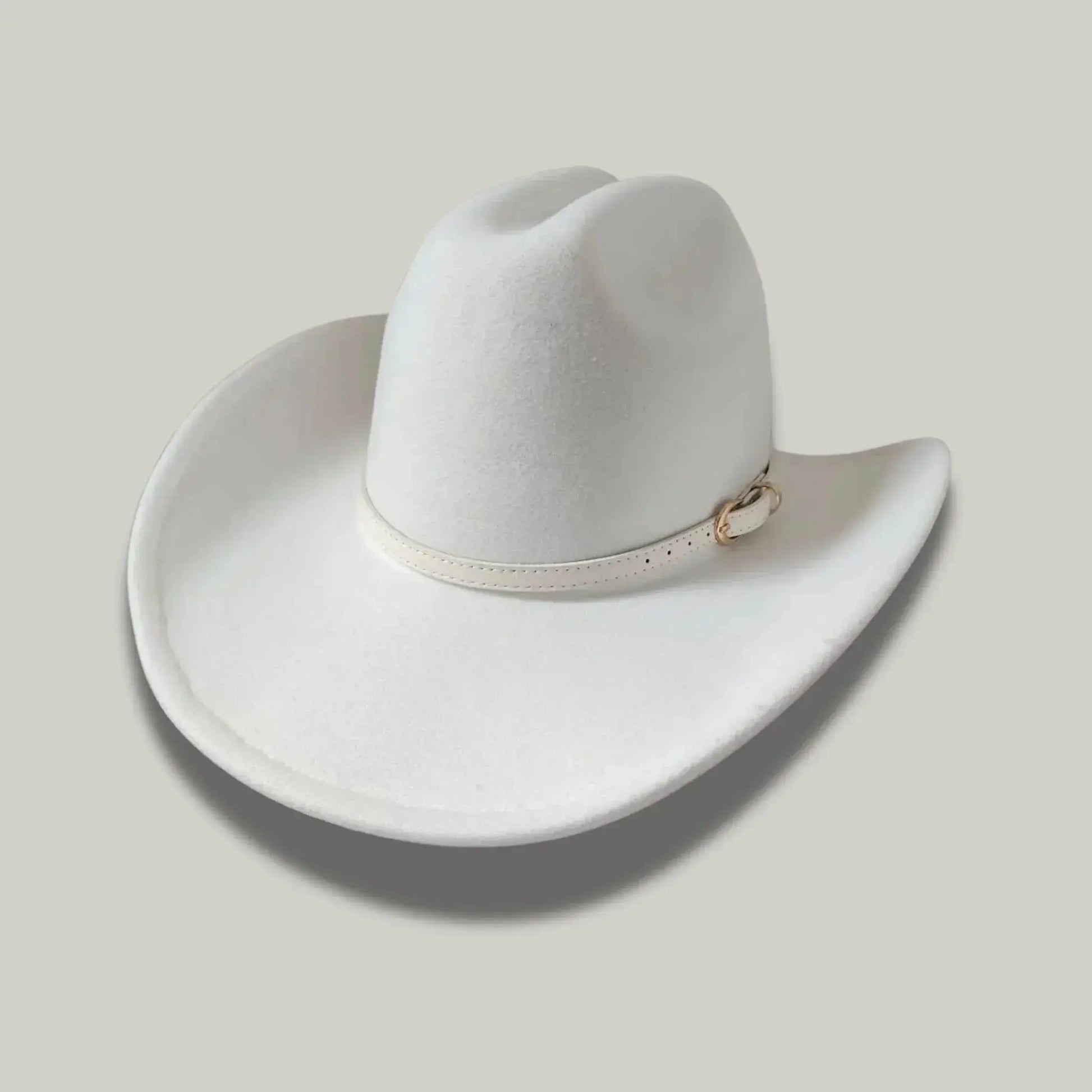 Chapeau Cowboy Ivoire Mixte Feutre Bandeau Fin Uni Maison Shelby