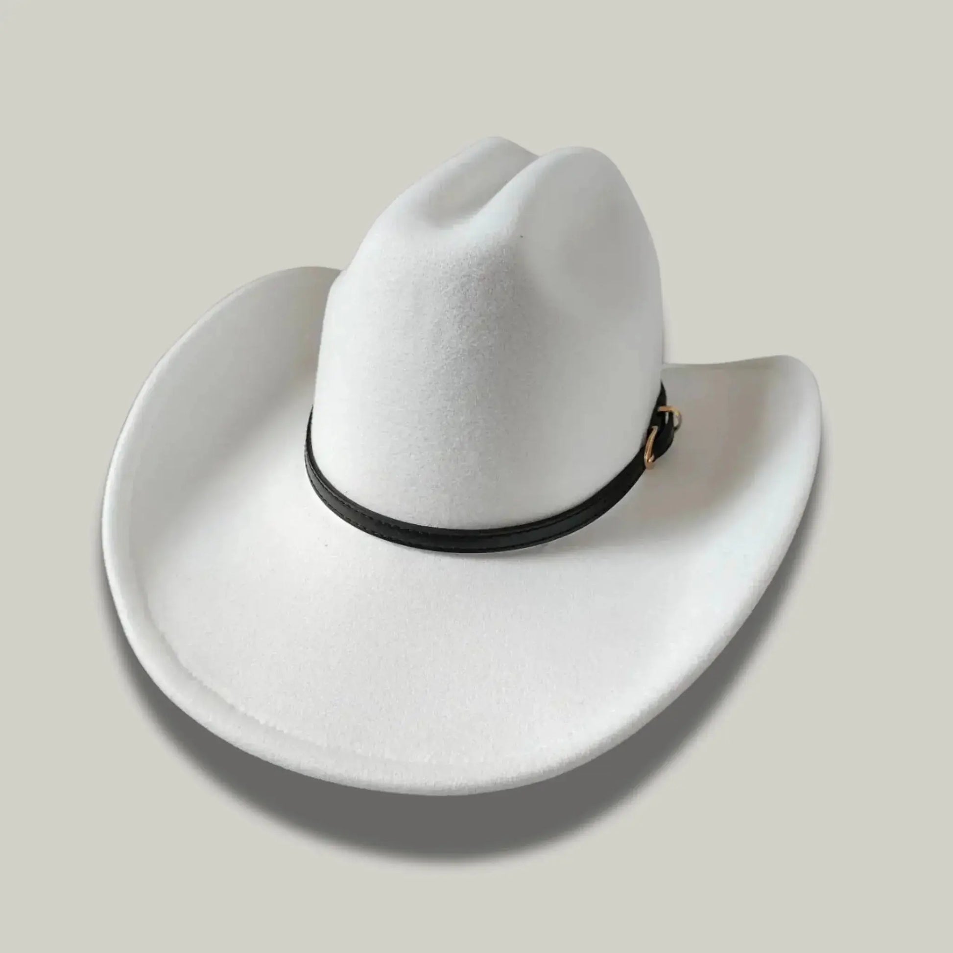 Chapeau Cowboy Ivoire Mixte Feutre Bandeau Fin Uni Maison Shelby