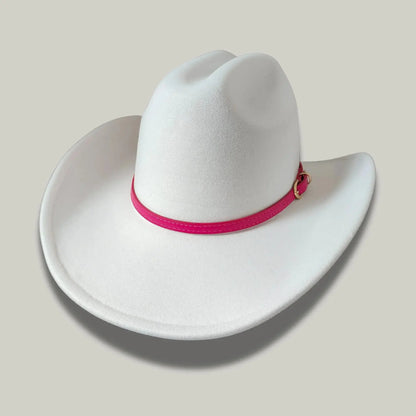 Chapeau Cowboy Ivoire Mixte Feutre Bandeau Fin Uni Maison Shelby