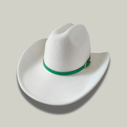 Chapeau Cowboy Ivoire Mixte Feutre Bandeau Fin Uni Maison Shelby